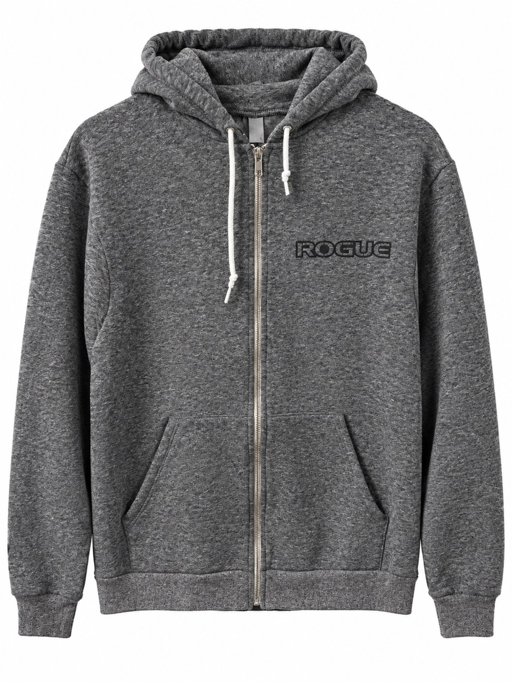 Rogue American Apparel Hoodie Large Gray Full Zip Made in USA